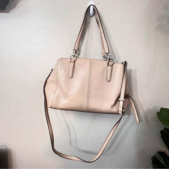 Authentic Coach F36637 Cream Leather Tote Bag AS IS - Picture 2 of 16